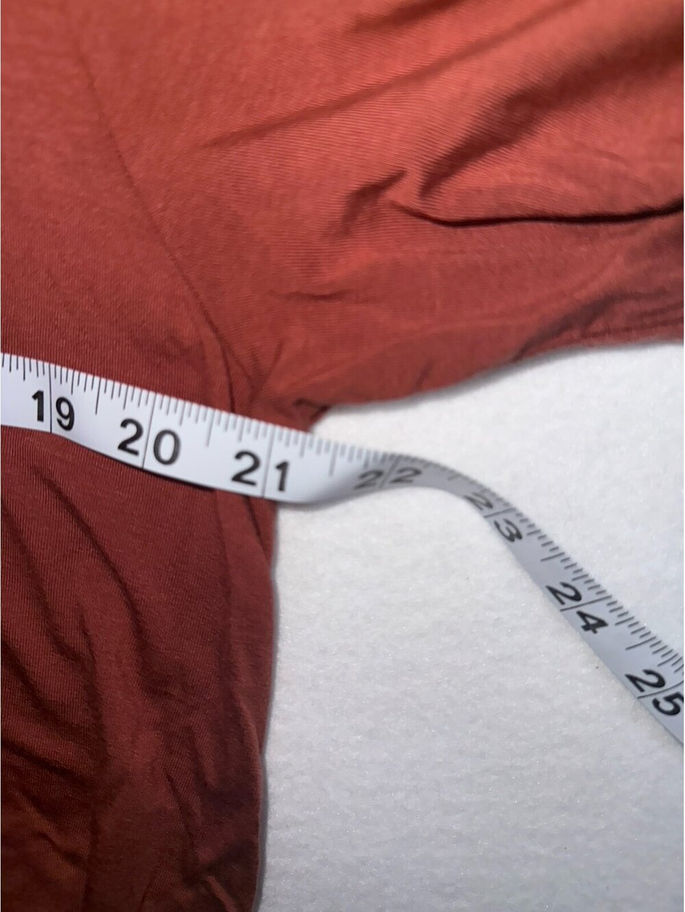 NWOT Eileen Fisher TENCEL Lyocell Tee Rust Brown Short Sleeve Crew Neck Top M - Picture 6 of 8